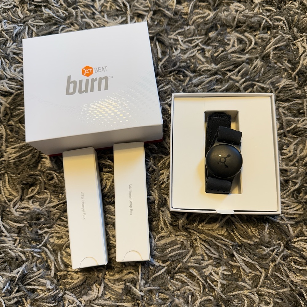 Orange theory heart monitor.